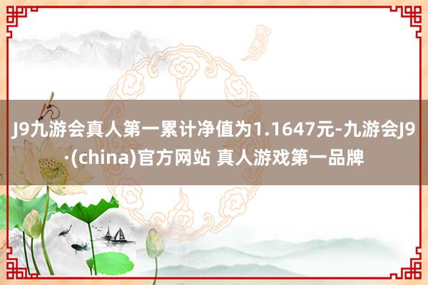 J9九游会真人第一累计净值为1.1647元-九游会J9·(china)官方网站 真人游戏第一品牌
