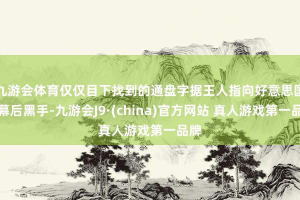 九游会体育仅仅目下找到的通盘字据王人指向好意思国为幕后黑手-九游会J9·(china)官方网站 真人游戏第一品牌