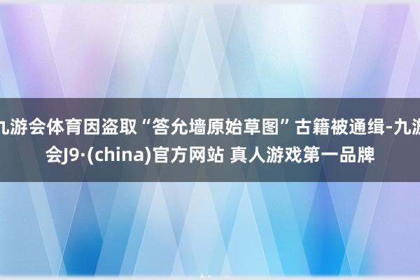 九游会体育因盗取“答允墙原始草图”古籍被通缉-九游会J9·(china)官方网站 真人游戏第一品牌
