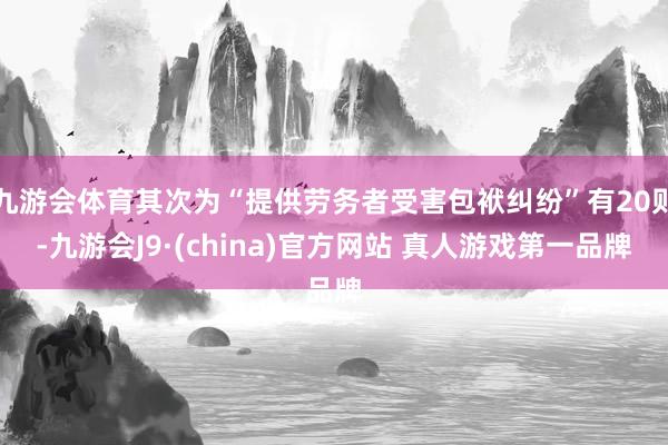 九游会体育其次为“提供劳务者受害包袱纠纷”有20则-九游会J9·(china)官方网站 真人游戏第一品牌