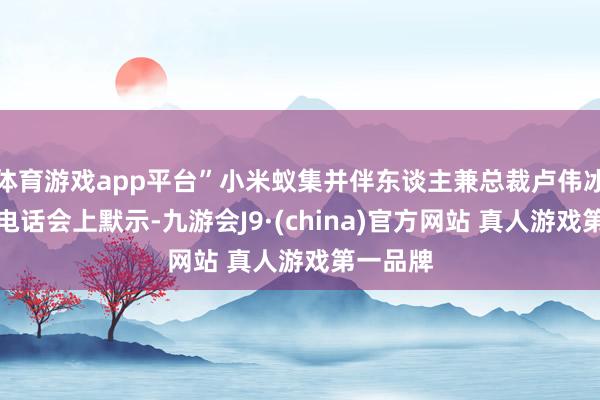 体育游戏app平台”小米蚁集并伴东谈主兼总裁卢伟冰在媒体电话会上默示-九游会J9·(china)官方网站 真人游戏第一品牌